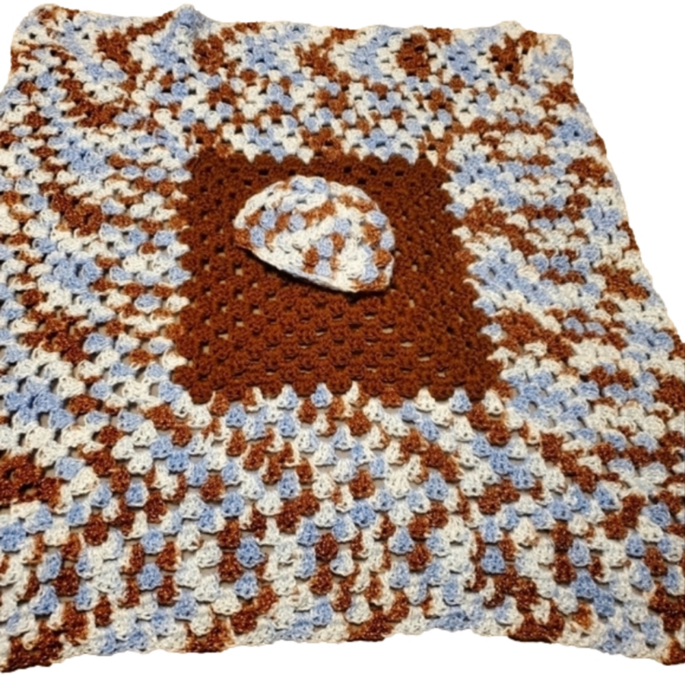 Newborn Hat Blanket Crocheted
